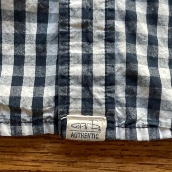 GARB navy/white gingham Auburn button down shirt-100% cotton. Boys size 9-10 - Picture 10 of 10